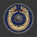 Medieval Shield Ancient Shield Defensive Weapon Ancient Shield Iron Shield Protective Shield Wooden Shield 3d model