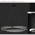 Modern Circular White Pendant Light With Hanging Strings For Interior Design