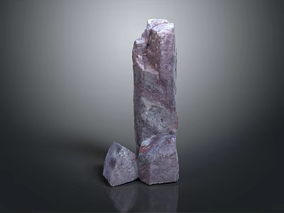 Natural Stone Material with Rough Texture and Irregular Stacked Structure Design 3d model