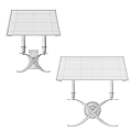 Modern Wall Lamps With White Shades Metal Bases And Double Light Heads Design