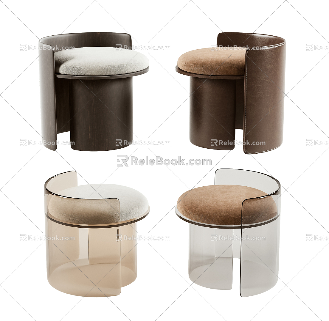 Modern sofa stool stool 3d model