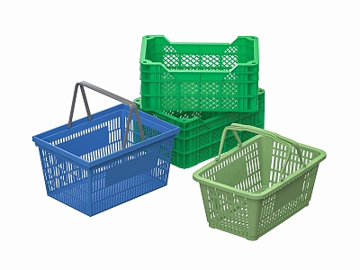 Modern Plastic Basket Storage Basket Vegetable Basket Turnover Basket Fruit Basket Egg Basket 3d model