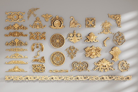 European-style carved 3d model