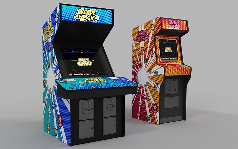 Modern game arcade 3d model