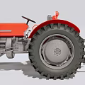 Red Classic Utility Farm Tractor Vehicle With Large Wheels Design