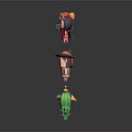 Modern Game Characters Cartoon Characters Cartoon Characters 3d model