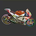 Ducati Red And White Racing Motorcycle With Streamlined Body Black Wheels And Sponsor Logos