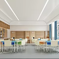 Modern Classroom School Manual Classroom 3d model