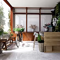 Modern Milk Tea Shop Interior With Comfortable Seating Green Plants And Bright Layout