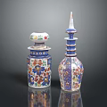 Colorful Decorative Ceramic Vases With Floral Patterns And Intricate Designs