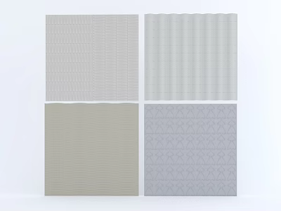 Modern wall three-dimensional wall decorative panel 3d model