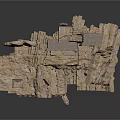Ancient Cave With Rough Stone Walls And Natural Rock Formations