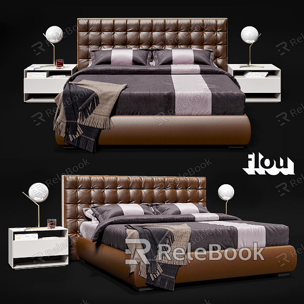 Modern Double Bed Soft Bag Double Bed model