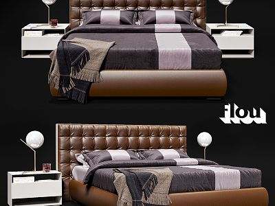 Modern Double Bed Soft Bag Double Bed model