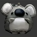 Cute Gray And White Koala Plush Toy With Big Ears Round Belly