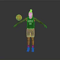 Man in Memphis Number 12 Basketball Jersey with Tattoos Holding Ball and Red Shoes