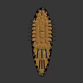 Decorative Model Ship With Cannons Green Accents Black Base And Wooden Details