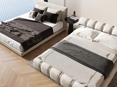 Children's double bed 3d model
