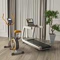 Modern Sports Equipment With Treadmill And Exercise Bike In Home Gym Setting