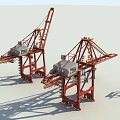 Industrial Port Cranes For Heavy Duty Cargo Loading And Unloading Operations 3d model