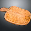 Natural Wooden Art Palette with Handheld Grip and Smooth Surface for Painting Supplies