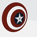 Inflatable Captain America Shield Decorative Prop With Red Silver Blue Star Design