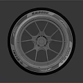 Car Tire With Paradis Brand Black Tread And Silver Alloy Wheel Design