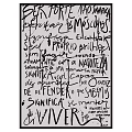 Handwritten Graffiti Text On Black Background With Various Spanish Words And Phrases