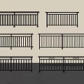 Black Metal Railings with Multiple Styles Various Designs and Decorative Patterns