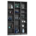 Multi Colored Decorative Cabinets With Shelves Holding Vases Bowls And Home Decor Items