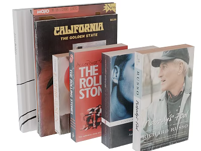 Decorative Book Ornament Set with Various Cover Designs Stacked as Home Decor Accents 3d model