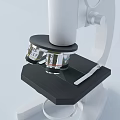 modern microscope 3d model