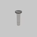 Modern Decorative Column With Sleek Metallic Surface And Layered Top Design 3d model