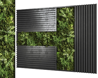 Modern Green Plant Wall Green Plant Decorative Wall Ecological Wall 3d model