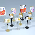 Multiple Health Themed Advertising Billboards With Various Stand Designs And Charts