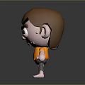 Cartoon Style Game Movie Characters With Different Colors And Expressions On Reflective Black Background