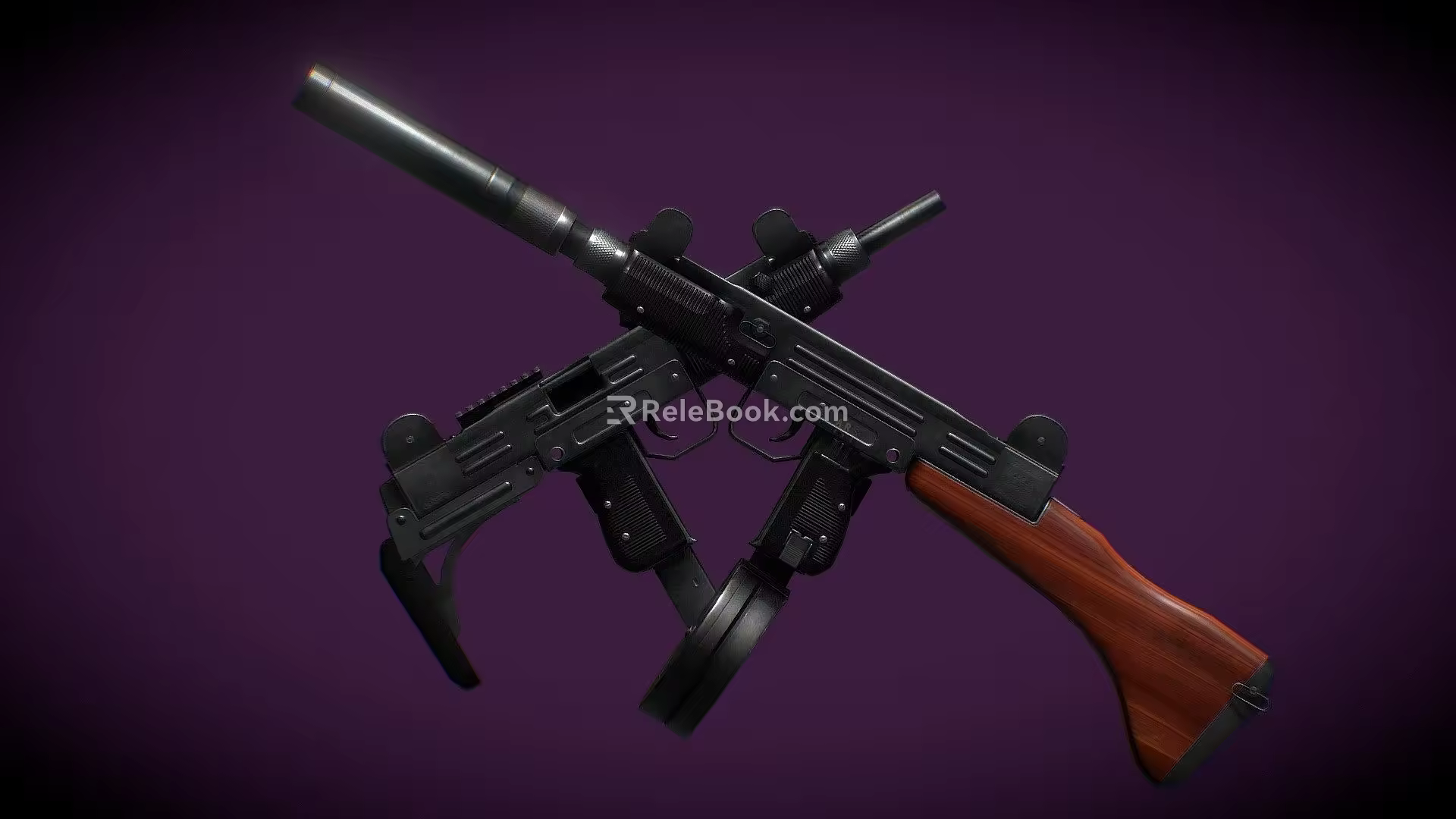Uzi submachine gun 3d model