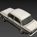 Vintage Classic Car With Retro Design Round Headlights And Classic Body Style