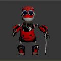 Robot Assistant Small Robot Butler Robot Butler Figure Game Figure 3d model