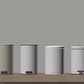 Stylish Pedal Trash Bins For Home Use In Different Colors And Simple Designs