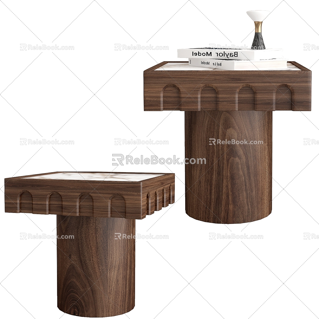 Living room decoration side table corner table round side table 3d model