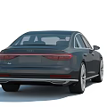 Black Audi Luxury Sedan With Sleek Exterior Design And Silver Alloy Wheels