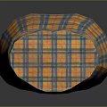Stylish Orange And Blue Plaid Skirt With Classic Checkered Pattern Design