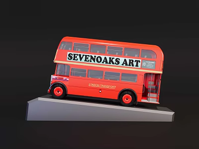 English double-decker bus 3d model