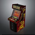 Red Dragon Fist Electronic Arcade Machine With Retro Design And Dragon Graphics