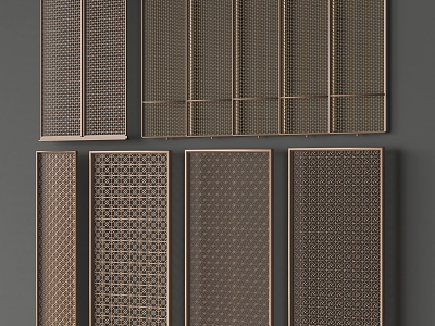 Screen metal screen grille partition 3d model