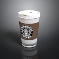 Starbucks Daily Use Coffee Cup With White Lid And Brown Sleeve