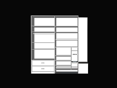 Functional Modern Shoe Cabinet With Multiple Shelves Drawers And Storage Compartments 3d model