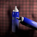 Two Blue Bathroom Spray Bottles With Nozzles For Cleaning Solutions And Daily Use