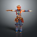 cosplay costume costume online game female warrior anime costume animation costume 3d model